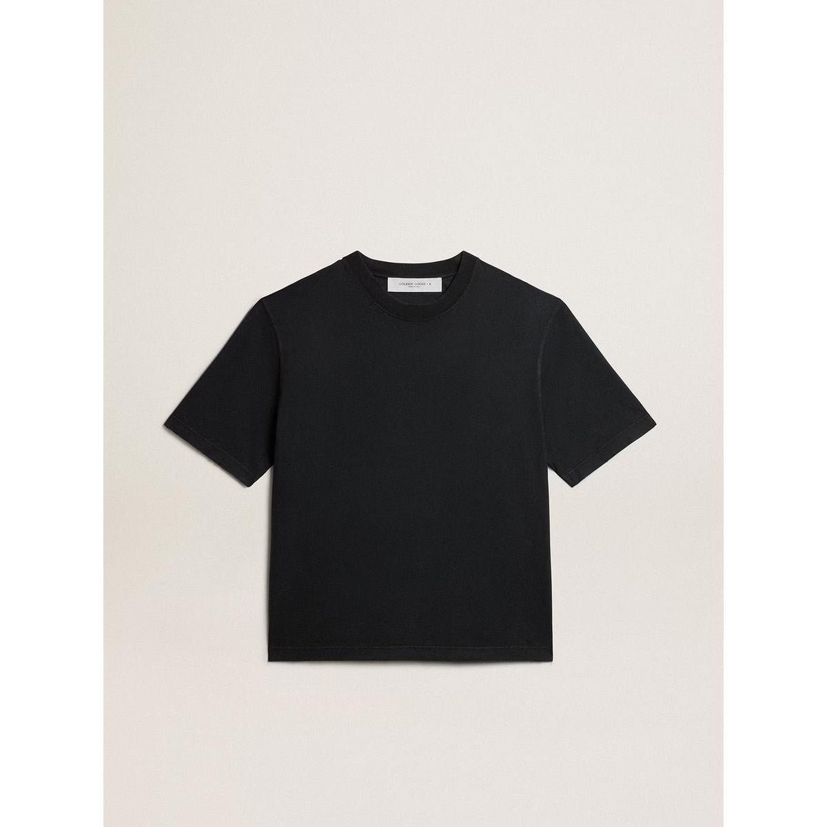 Golden Goose Logo Patch T-Shirt in Washed Black