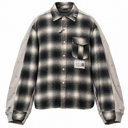 Maison Mihara Yasuhiro Front-Back Combined Check Shirt
