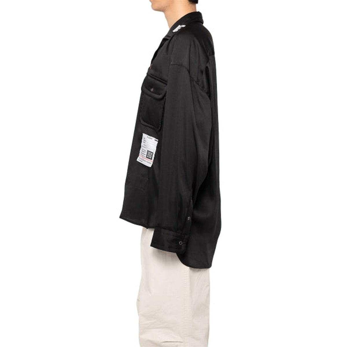 Maison Mihara Long Sleeve Satin Shirt