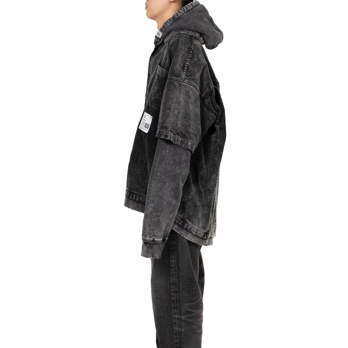 Maison Mihara Corduroy Hooded Layered Shirt