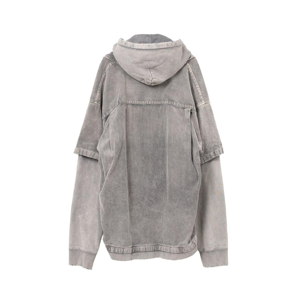 Maison Mihara Corduroy Hooded Layered Shirt