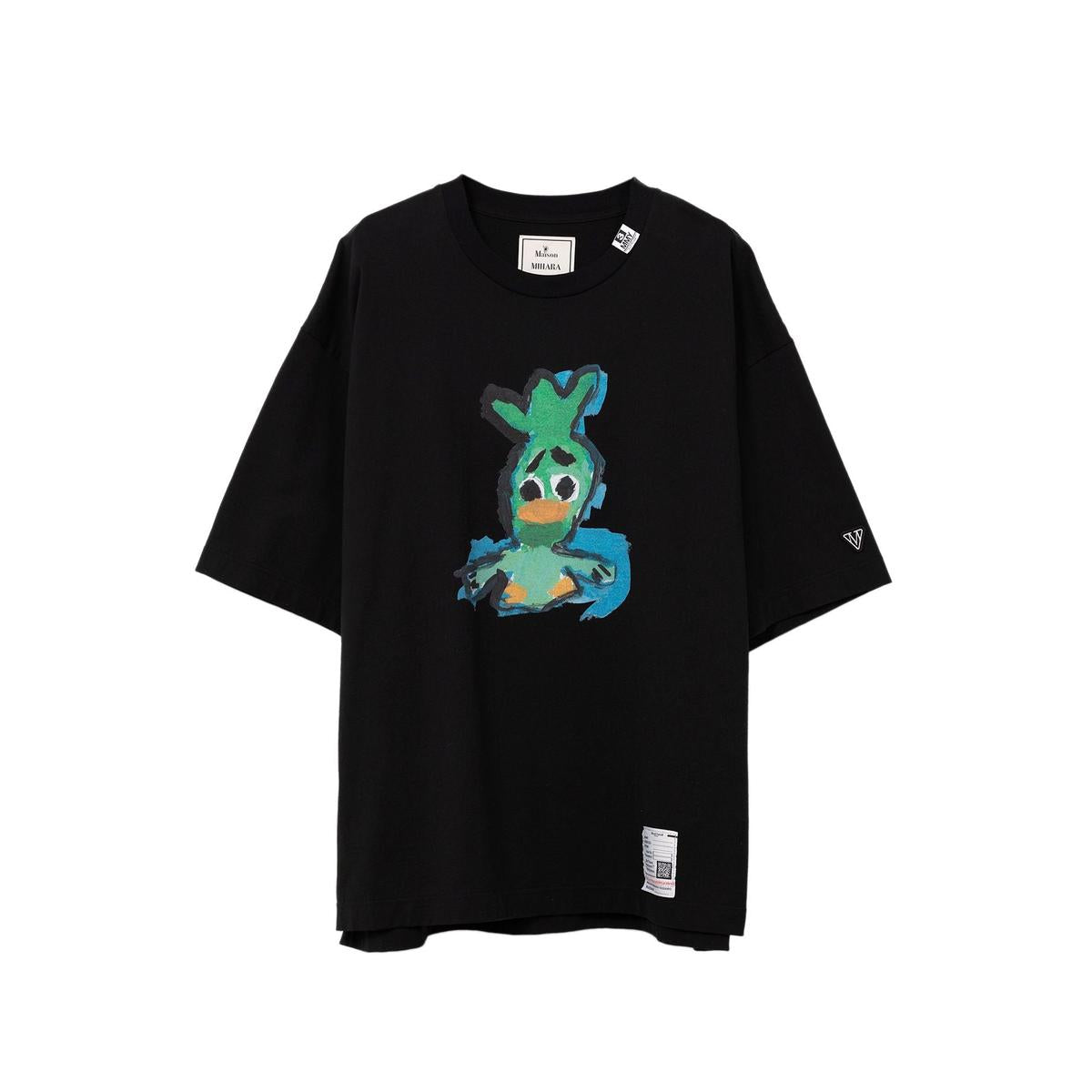 Maison Mihara Black Leon Printed T-shirt