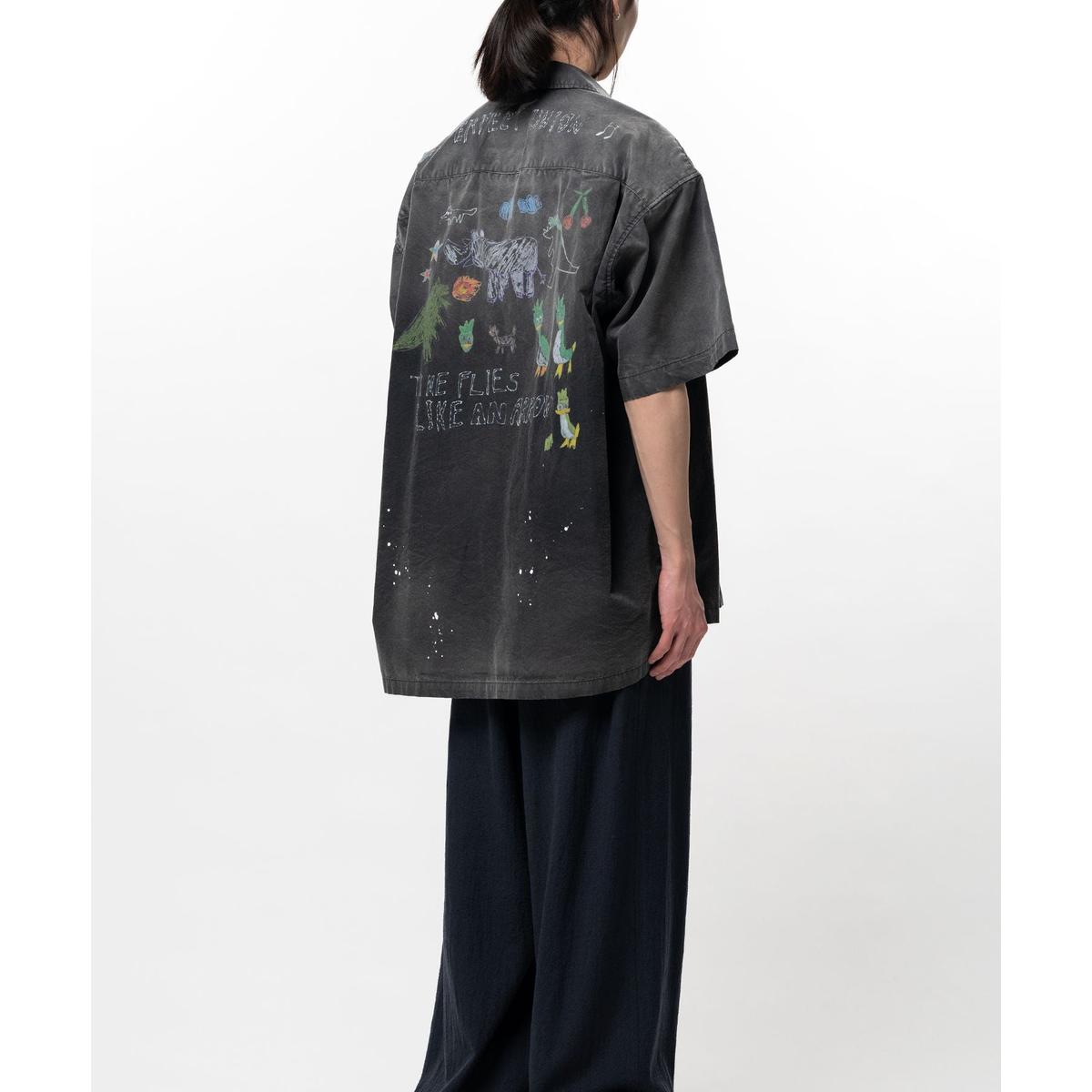 Maison Mihara Hand Drawing Print Shirt
