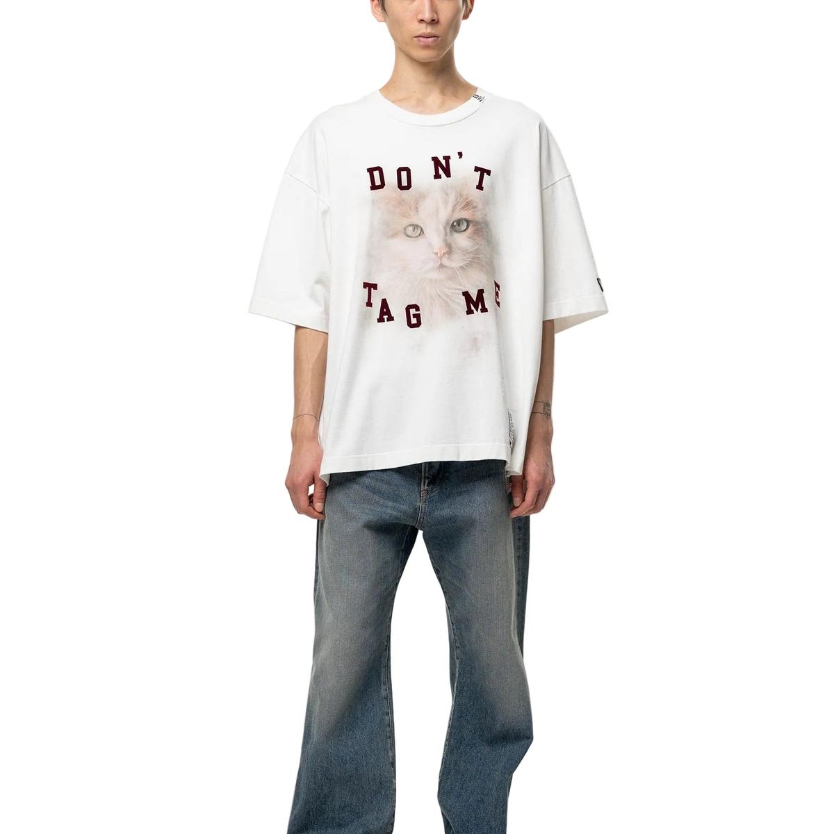 Maison Mihara Cat Printed T-shirt