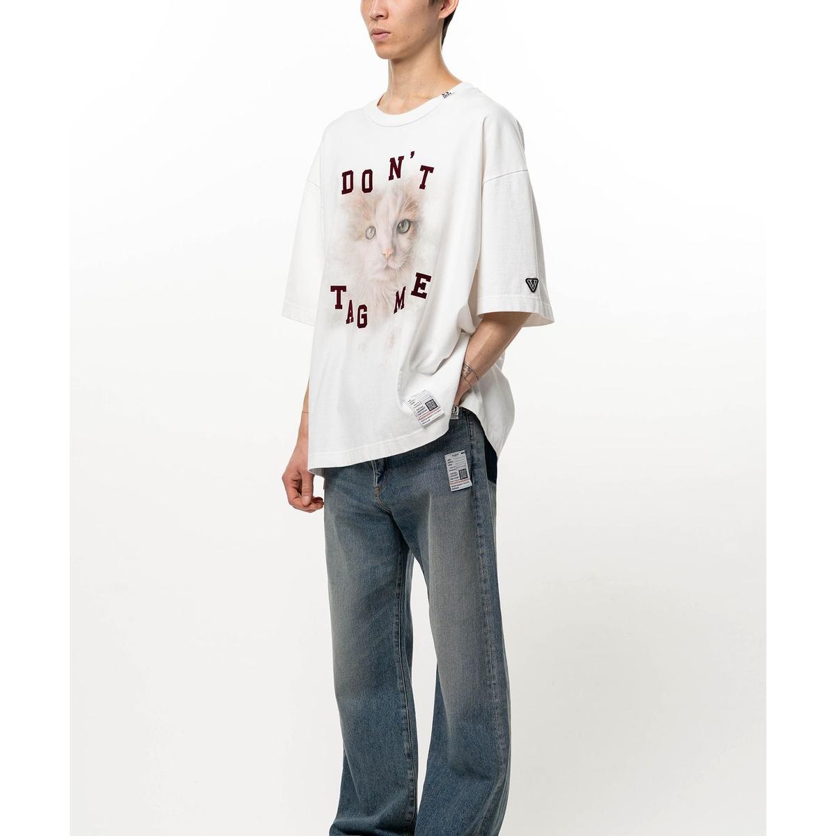 Maison Mihara Cat Printed T-shirt