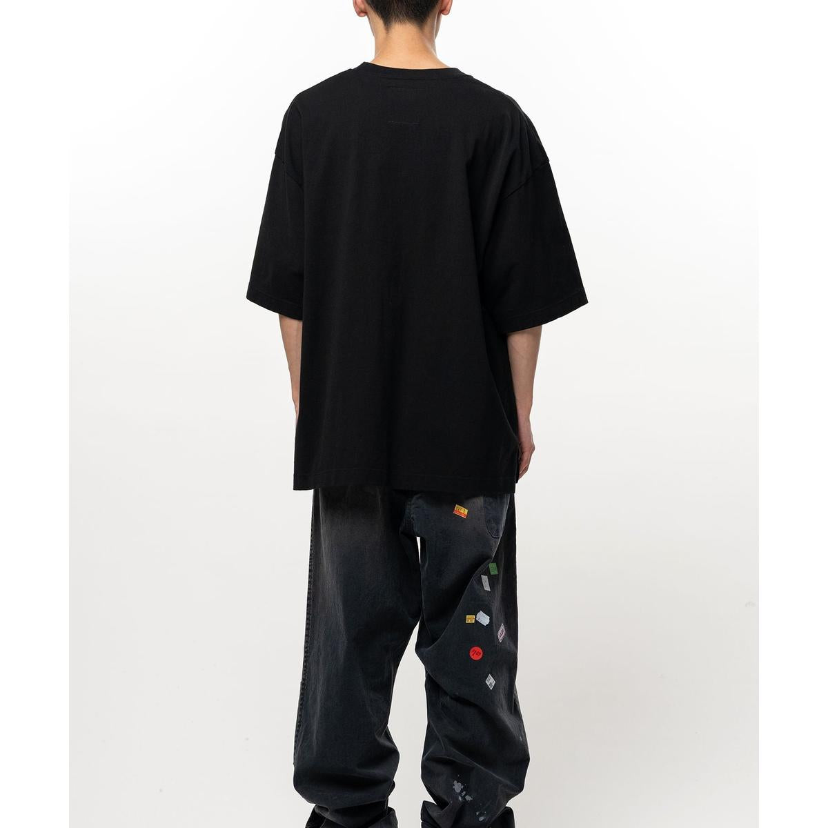 Maison Mihara Cat Printed Black T-shirt