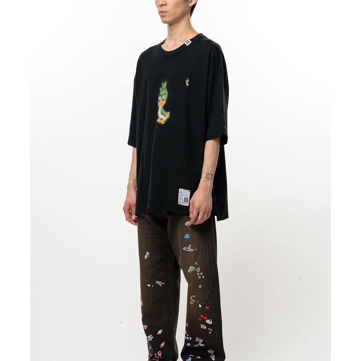 Maison Mihara Leon Printed Black T-shirt