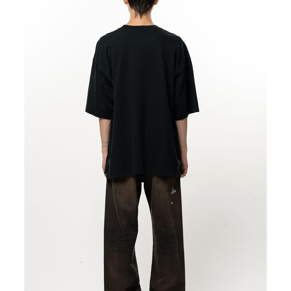 Maison Mihara Leon Printed Black T-shirt