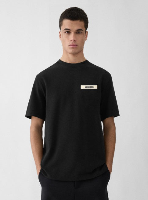 Jacquemus Grosgrain Logo T-Shirt in Black