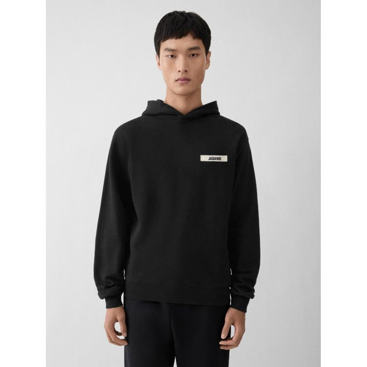 Jacquemus Gros-Grain Hoodie in Black