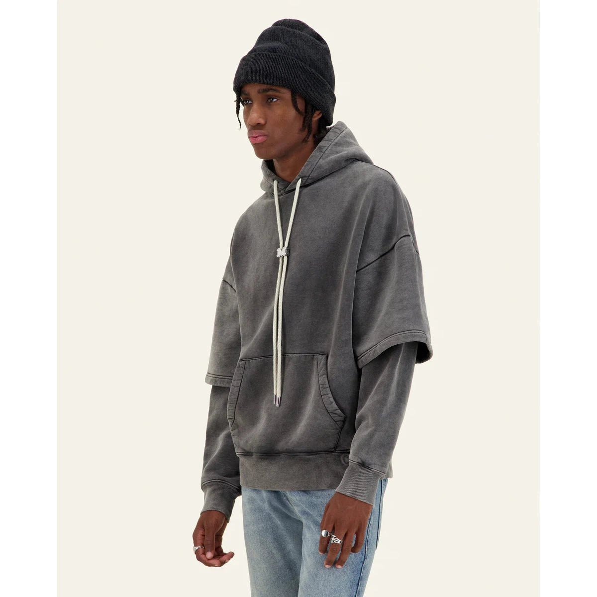 Mouty Joss Black Washed Hoodie