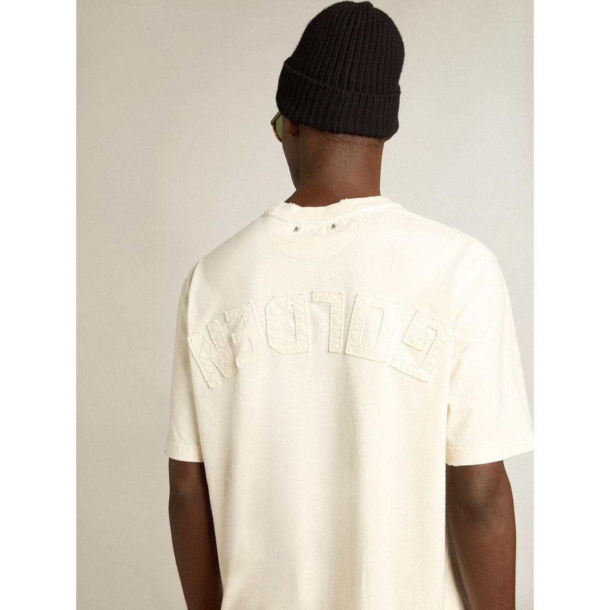 Golden Goose Aged White Jersey Capsule T-shirt