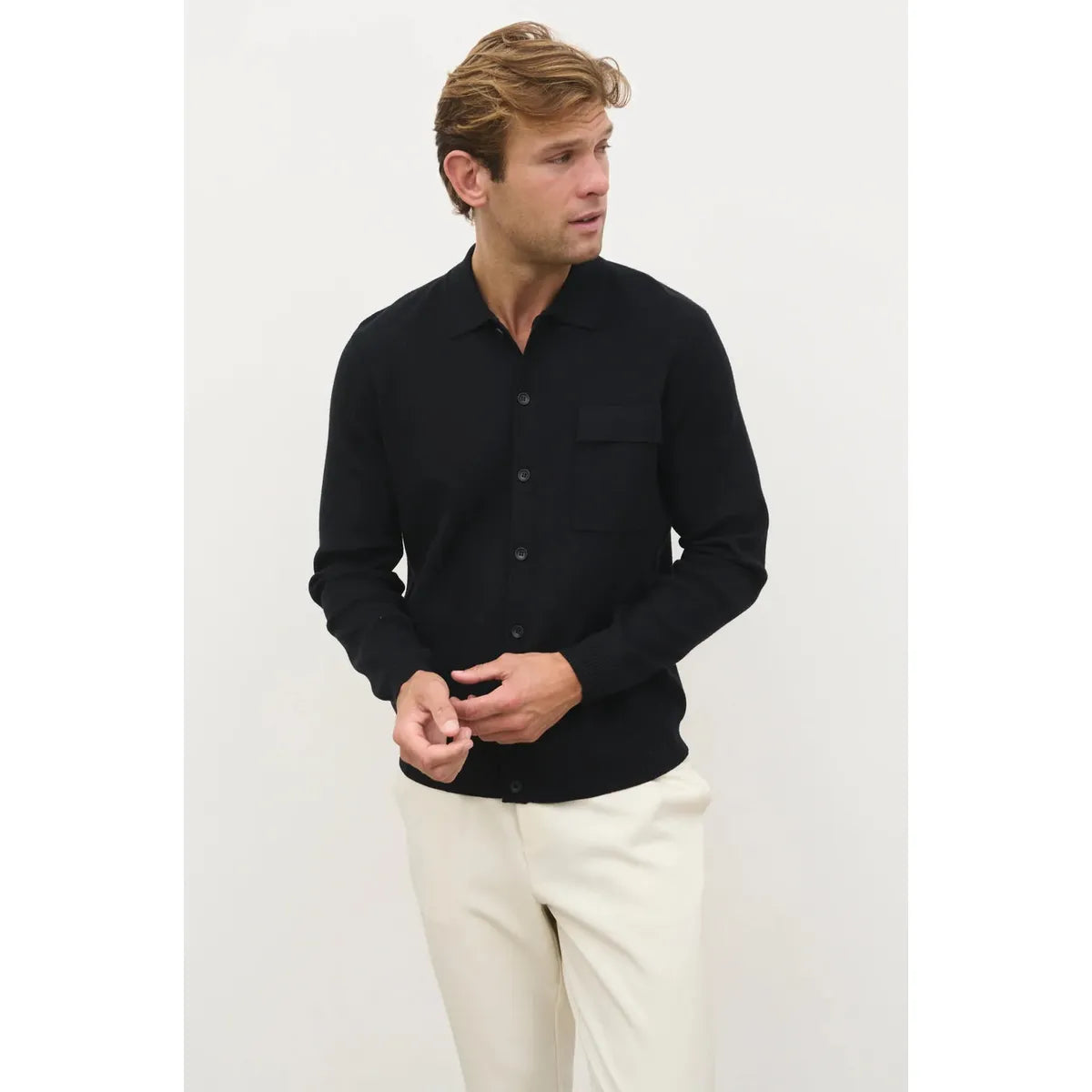NOBL Koen Knitted Shirt Black