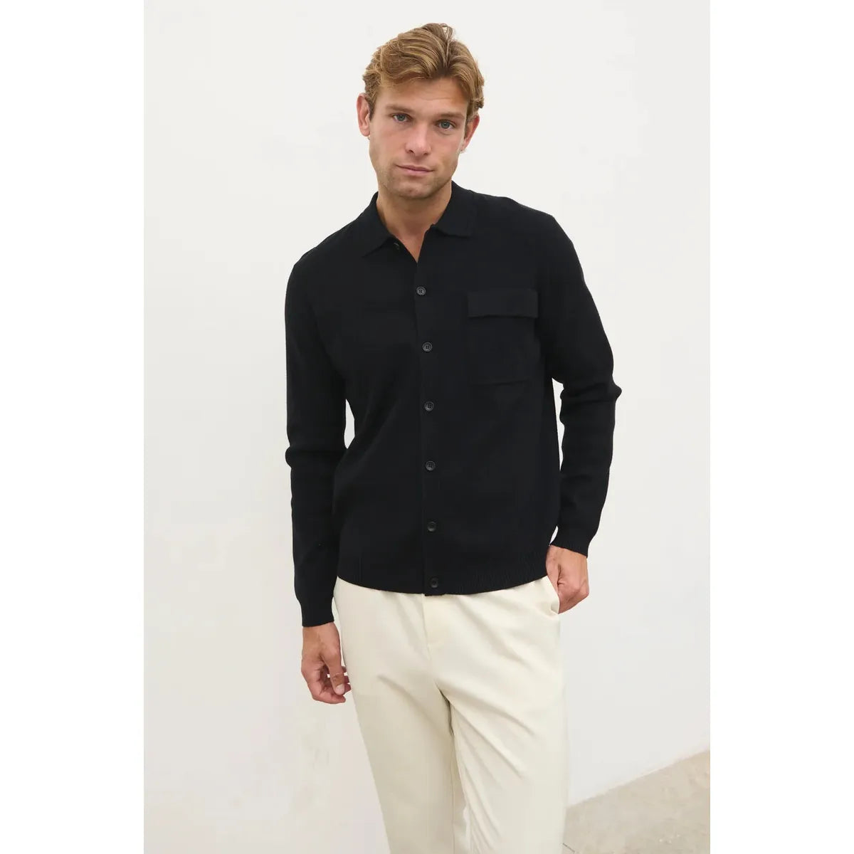 NOBL Koen Knitted Shirt Black