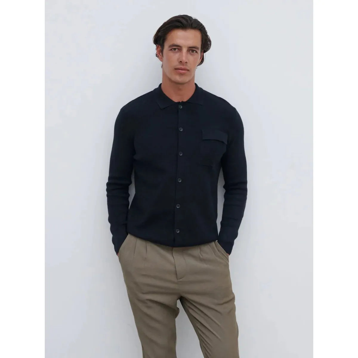 NOBL Koen Knitted Shirt Black