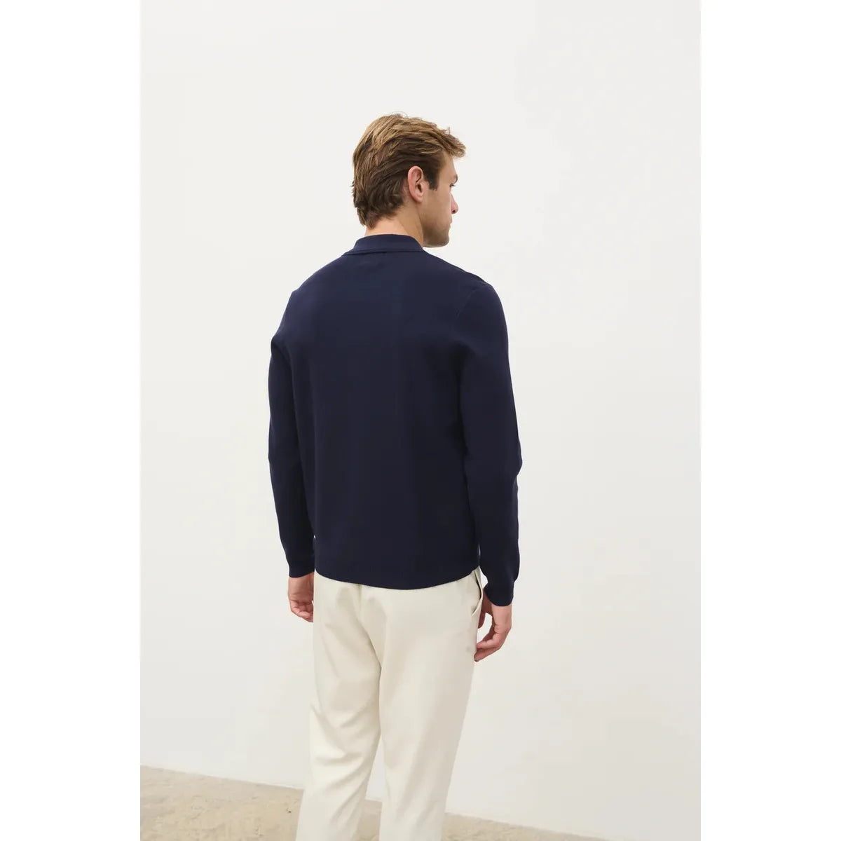 NOBL Koen Knitted Shirt Navy