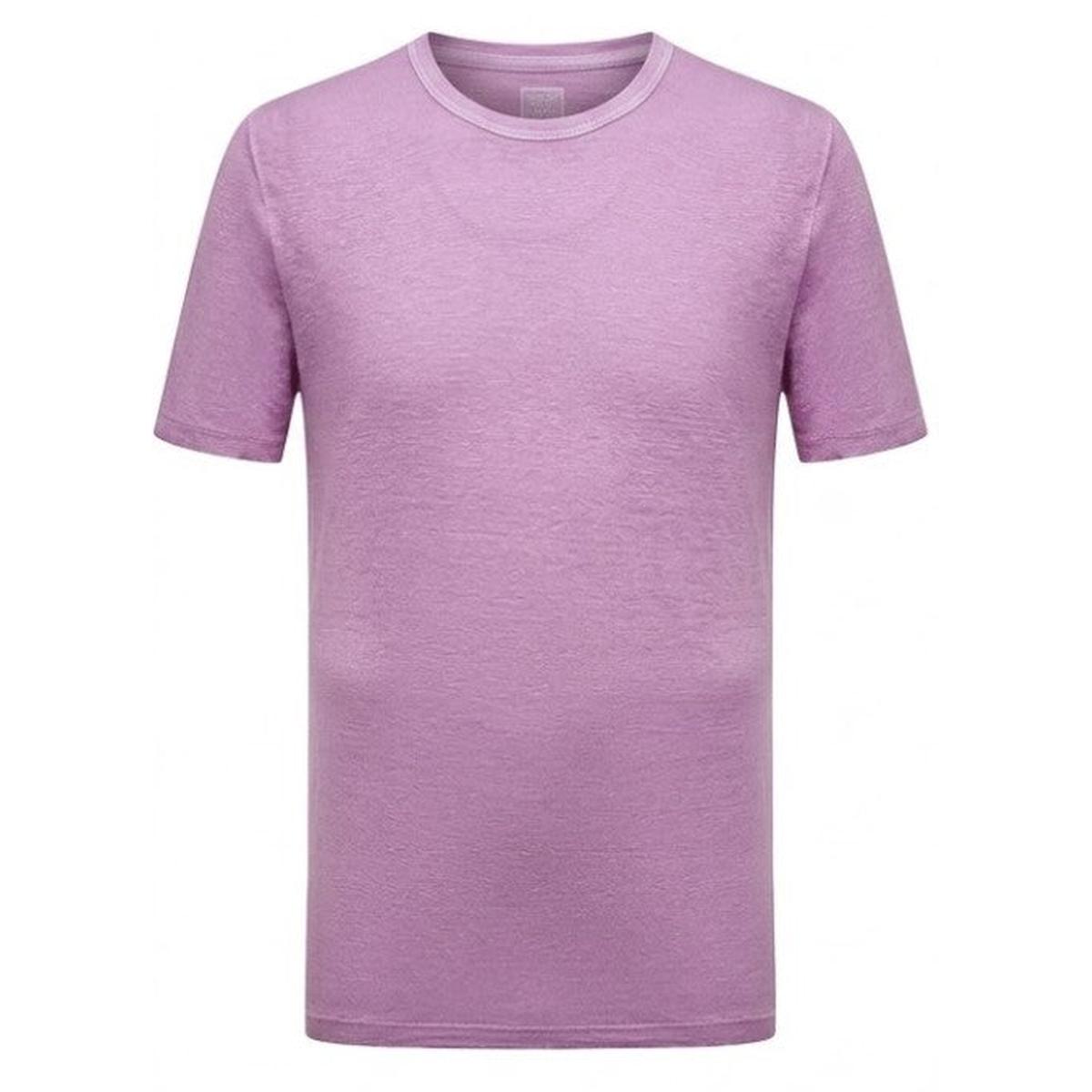120%Lino Lavander linen T-Shirt
