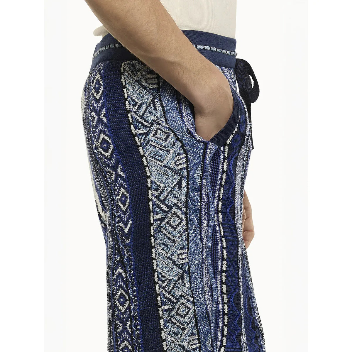 Laneus Blue Jacquard Bermuda Shorts