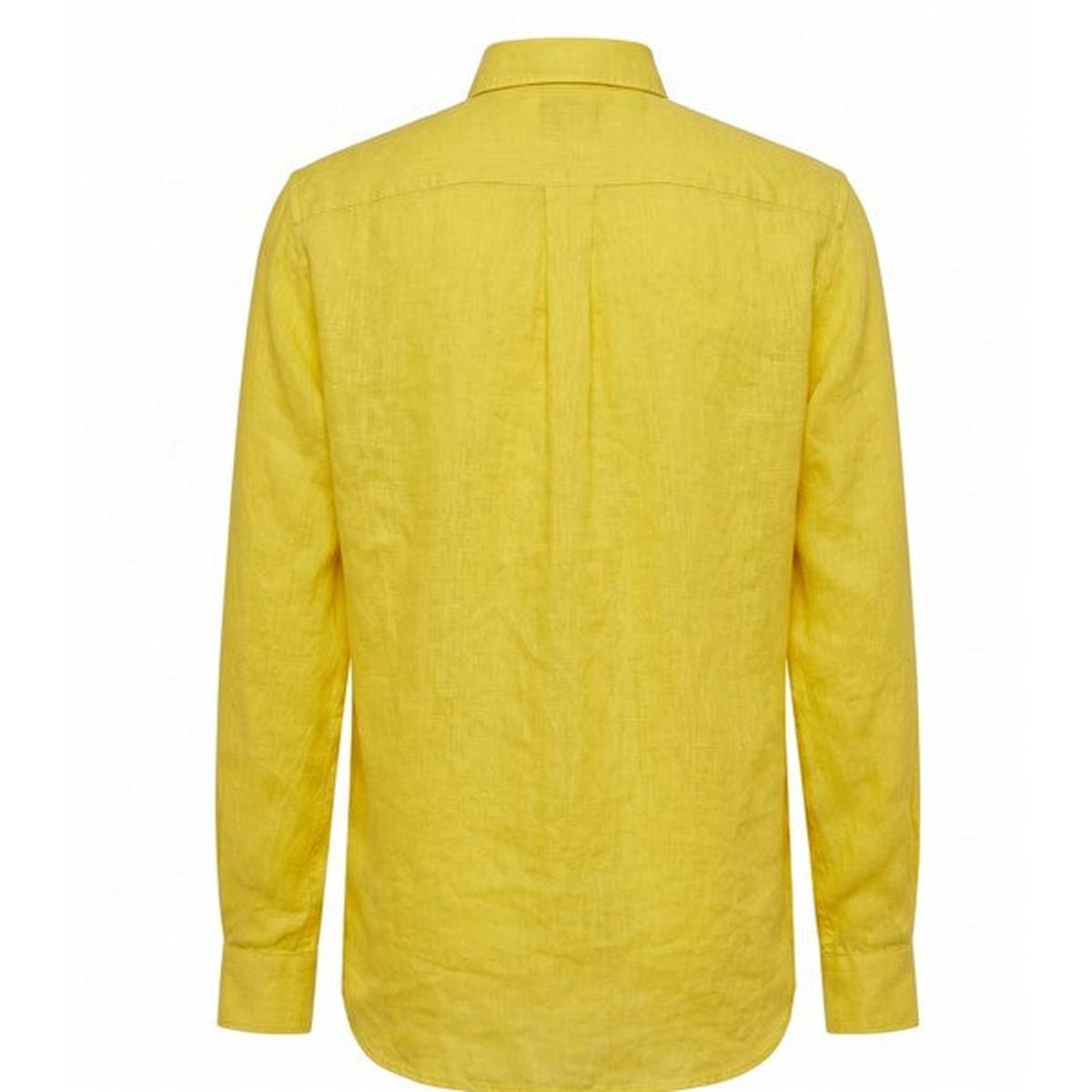 120%Lino Cirton (Yellow) linen Button Shirt