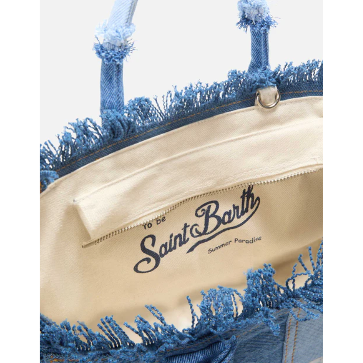 MC2 Saint Barth Colette Denim Patchwork Handbag