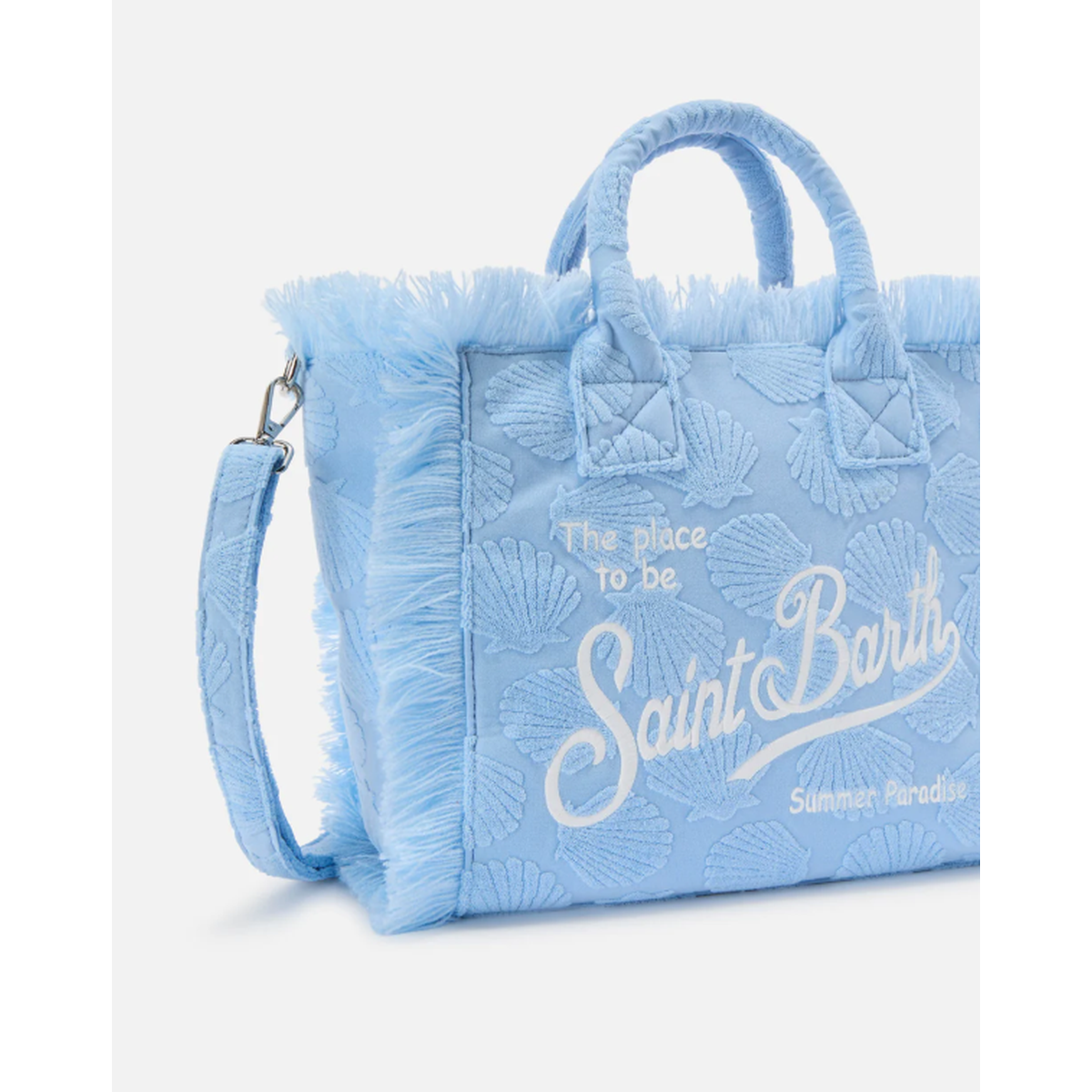 MC2 Saint Barth Colette Sponge Terry Effect Handbag with Raised Shell Detail