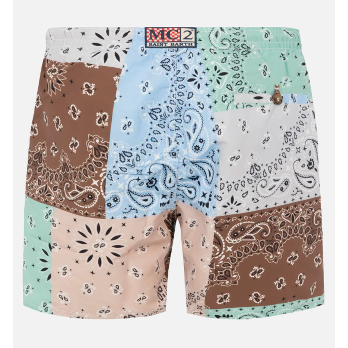 MC2 Saint Barth Caprese Swim Shorts in Bandana Patch Print