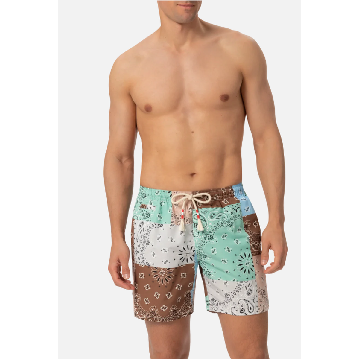 MC2 Saint Barth Caprese Swim Shorts in Bandana Patch Print