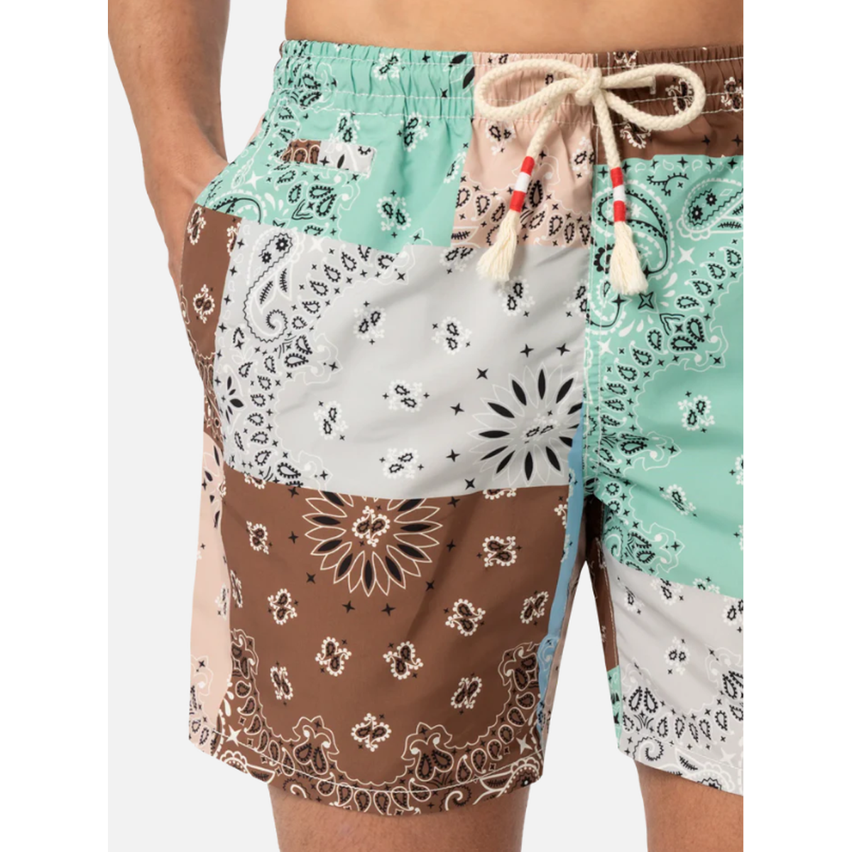 MC2 Saint Barth Caprese Swim Shorts in Bandana Patch Print