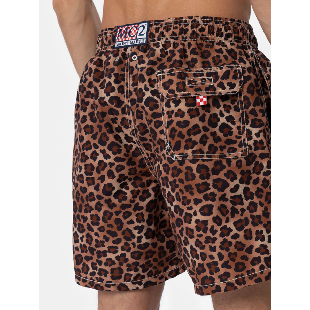 MC2 Saint Barth Gustavia Swim Shorts in Animalier Leo Print