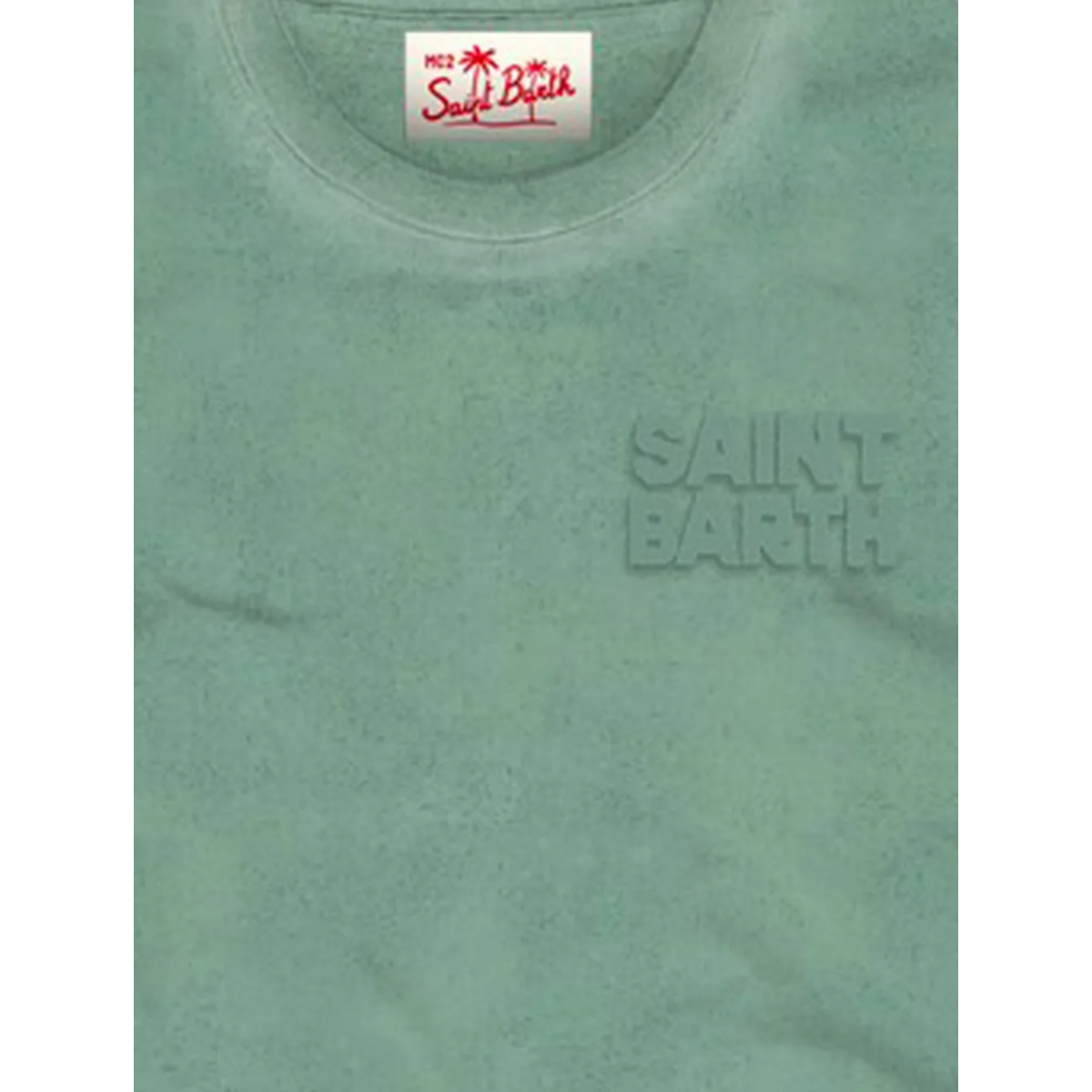 MC2 Saint Barth Portofino Vintage Sea Green T-Shirt With SB Patch