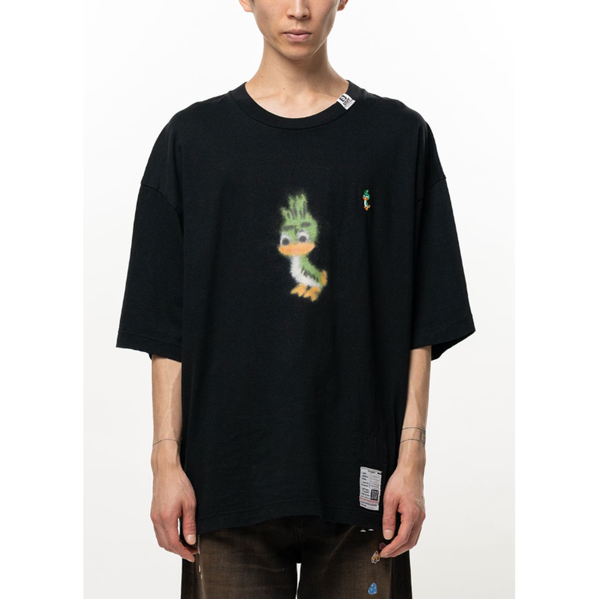 Maison Mihara Leon Printed T-Shirt in Black