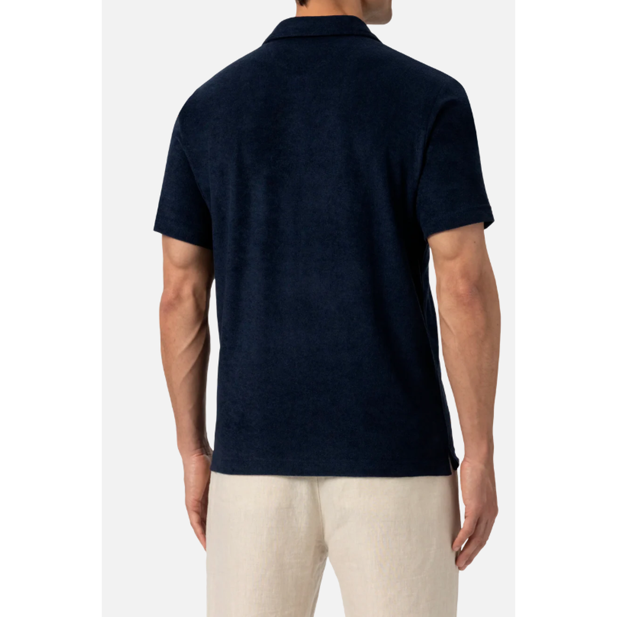 MC2 Saint Barth Jeremy Cotton Terry-Effect Blue Navy Polo T-Shirt