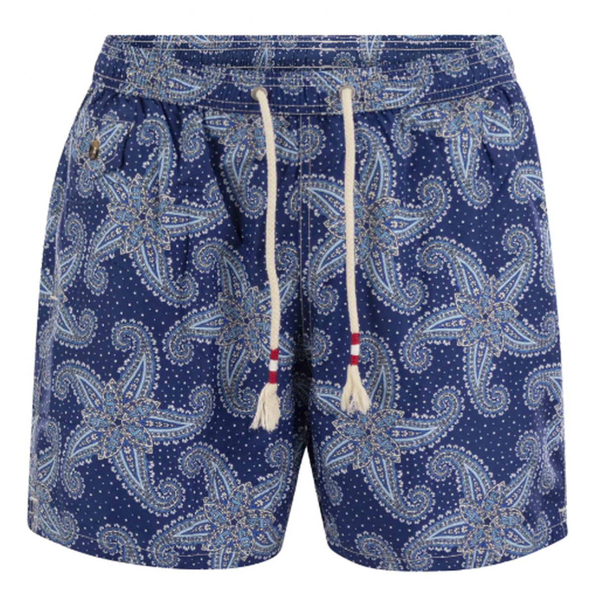 MC2 Saint Barth Lighting Swim Shorts in Blue Paisley Star Print