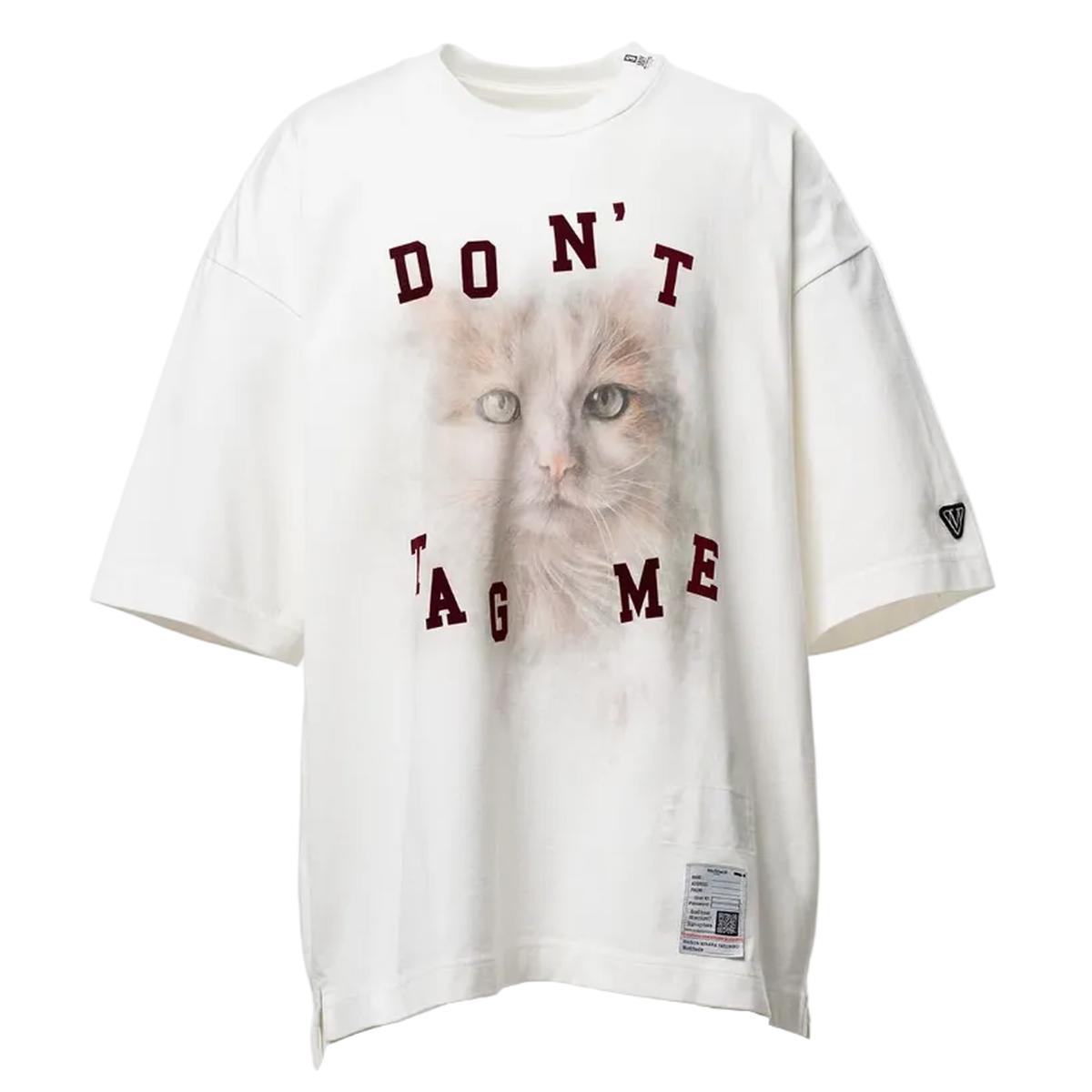Maison Mihara Cat Printed T-Shirt in White