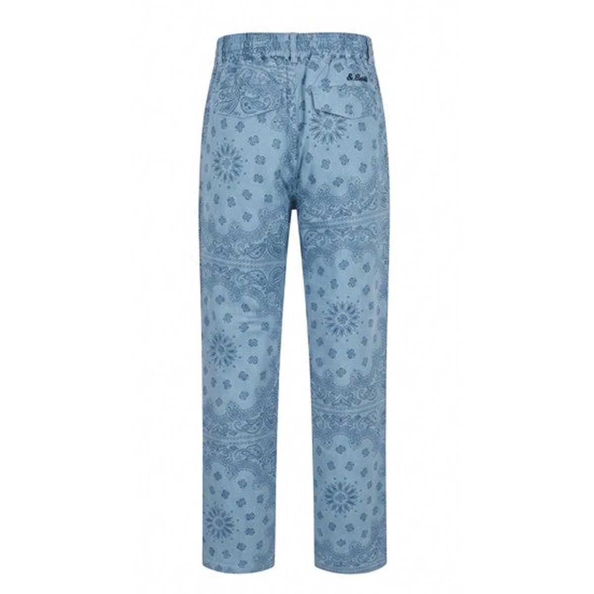 MC2 Calais Light Blue Bandanna Pants