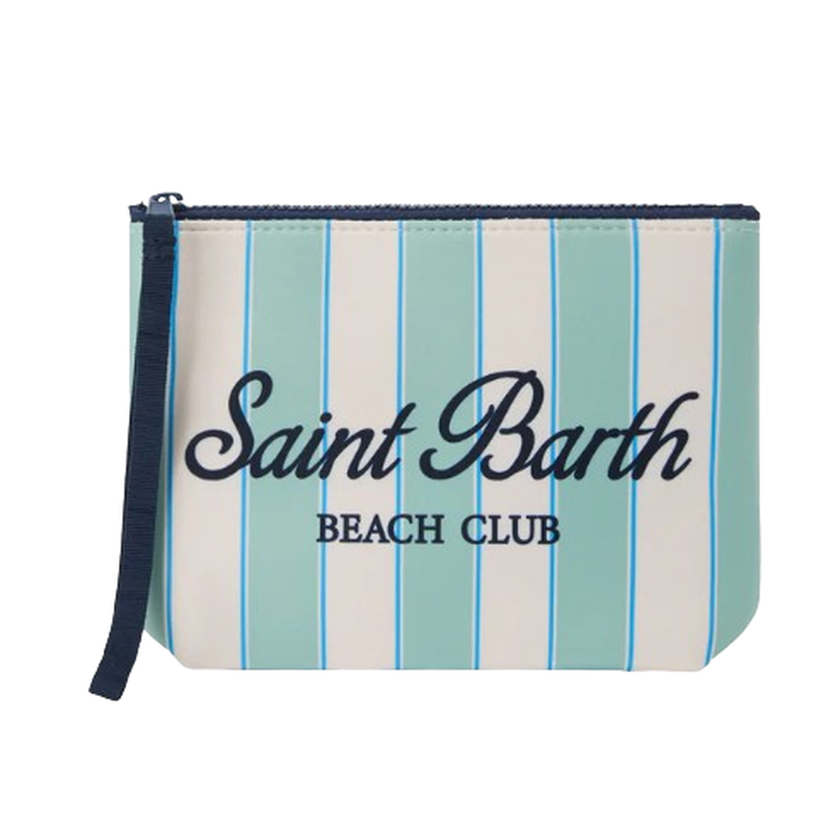 MC2 Saint Barth Aline Mint Green Stripes Scuba Pouch