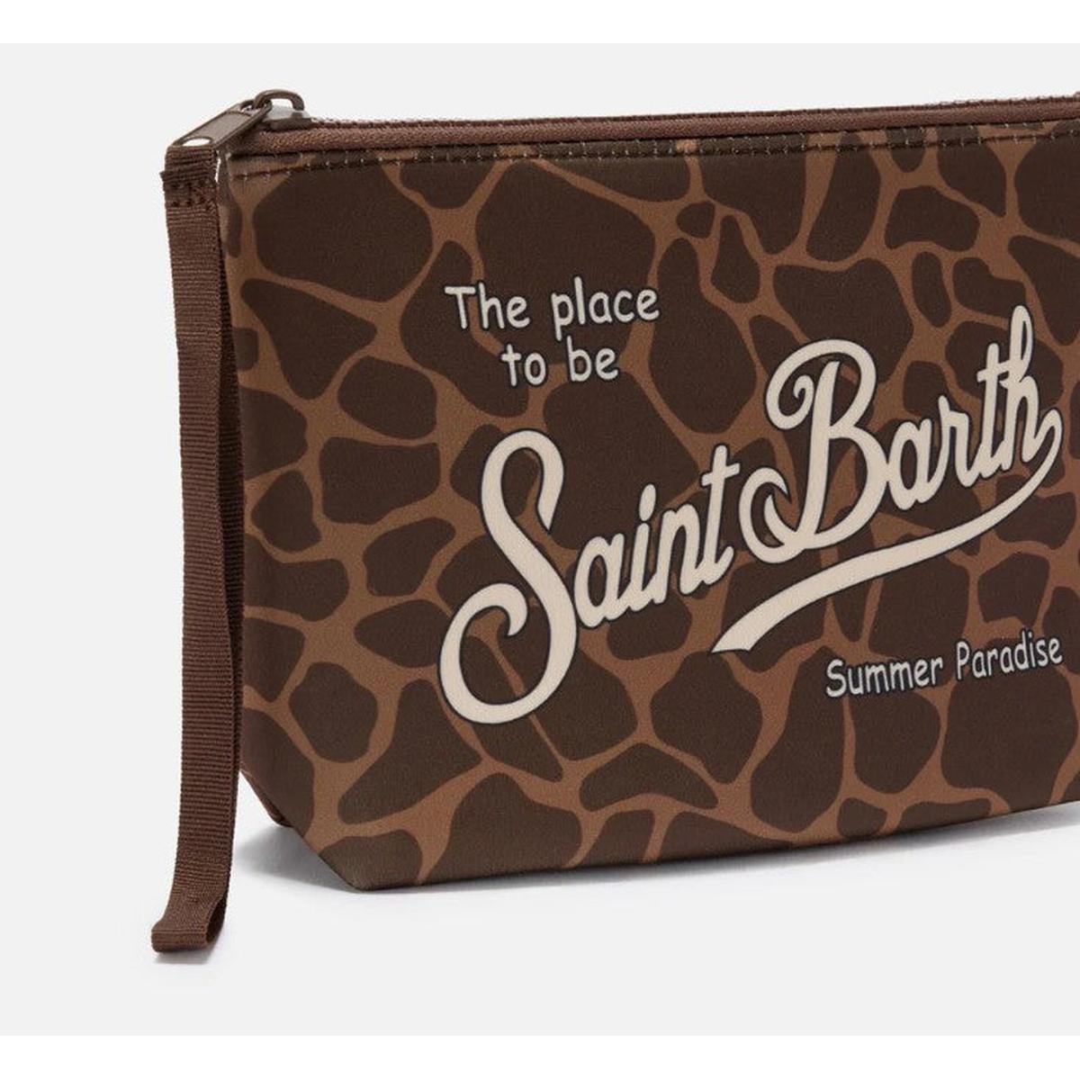 MC2 Saint Barth Aline Animal Print Scuba Pouch