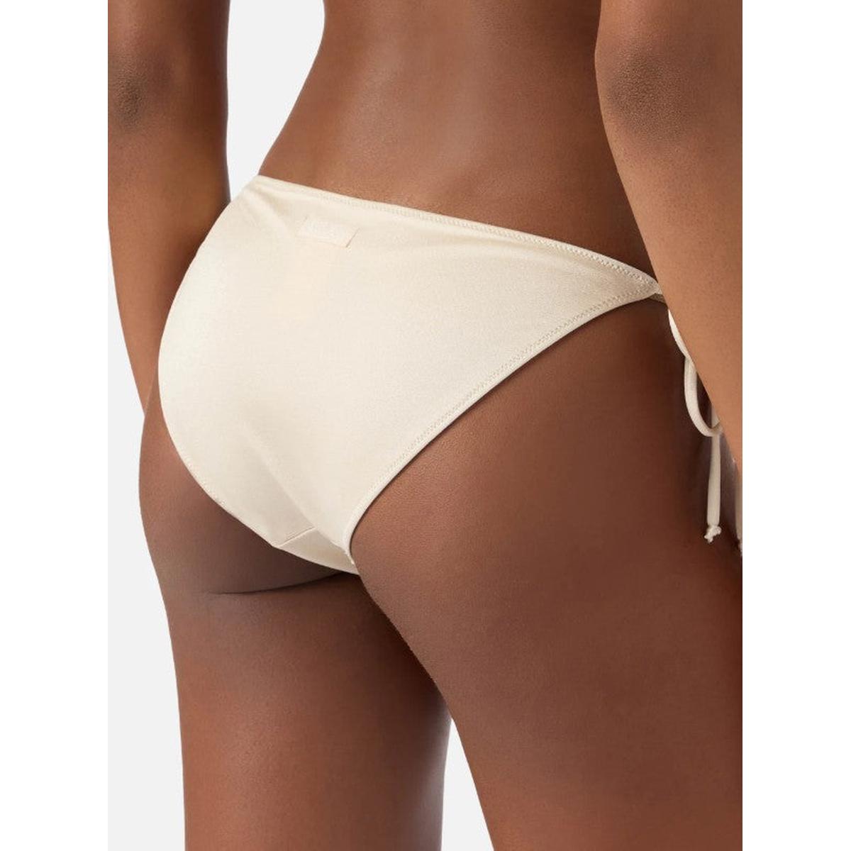 MC2 Saint Barth Leah Virgo Bikini with Glossy Finish and Charms in Beige