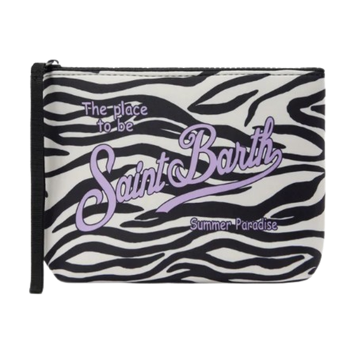 MC2 Saint Barth Aline Scuba Pouch In Zebra Print