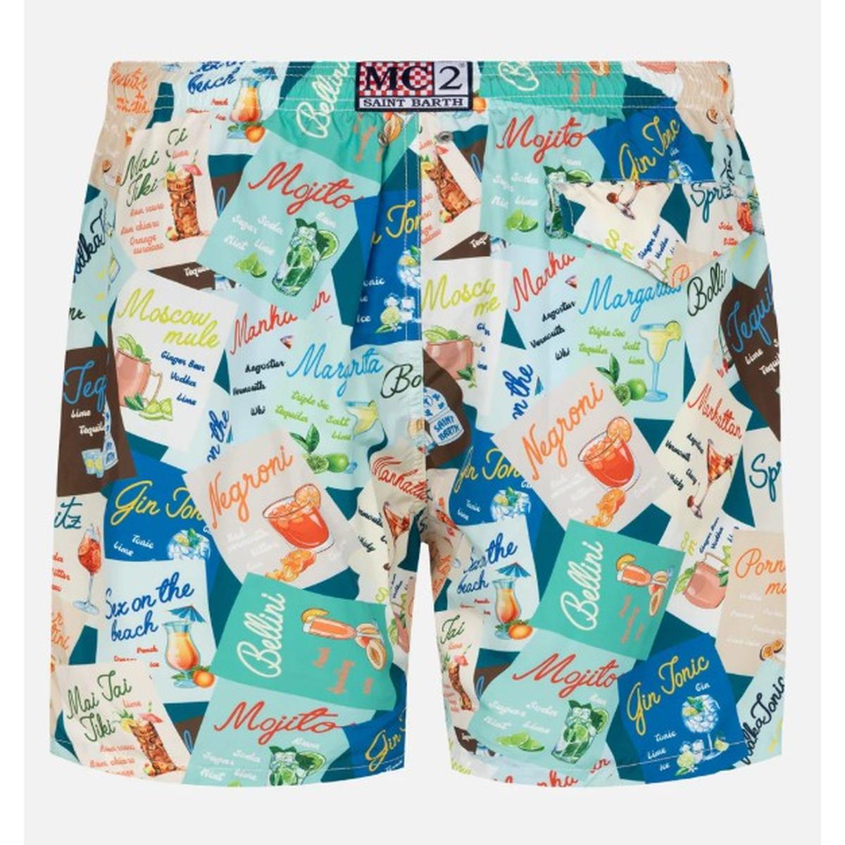 MC2 Saint Barth Lighting Swim Shorts in Cocktail Print