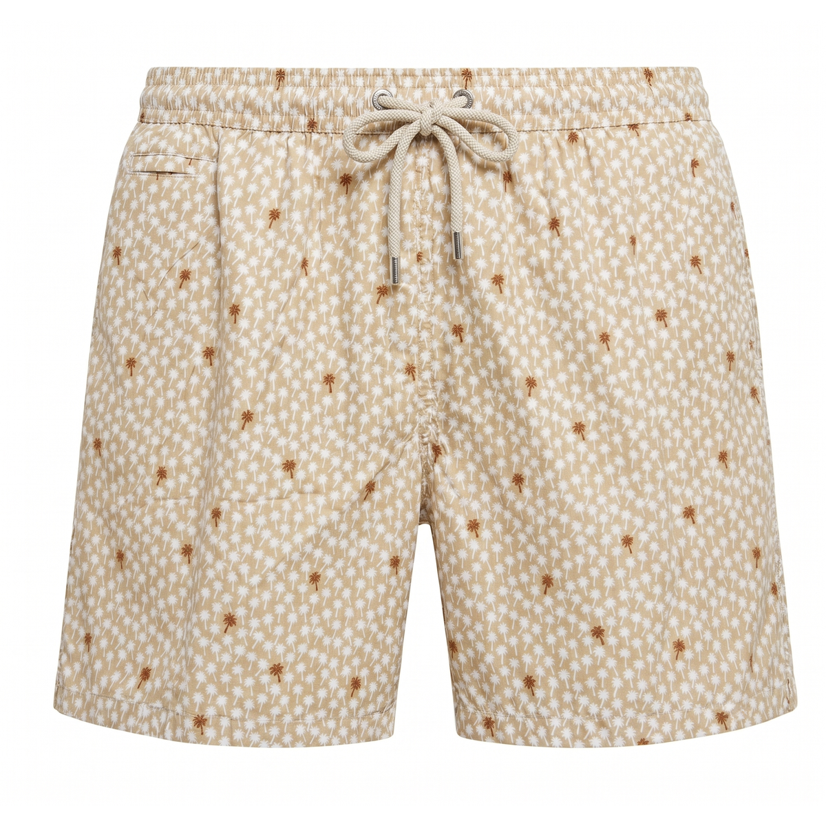 MC2 Saint Barth Lighting Micro Swim Shorts in Beige with Forêt Print