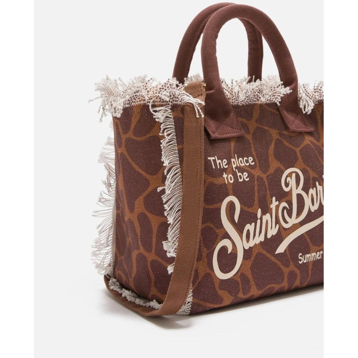 MC2 Saint Barth Colette Canvas Bag In Animalier Pattern