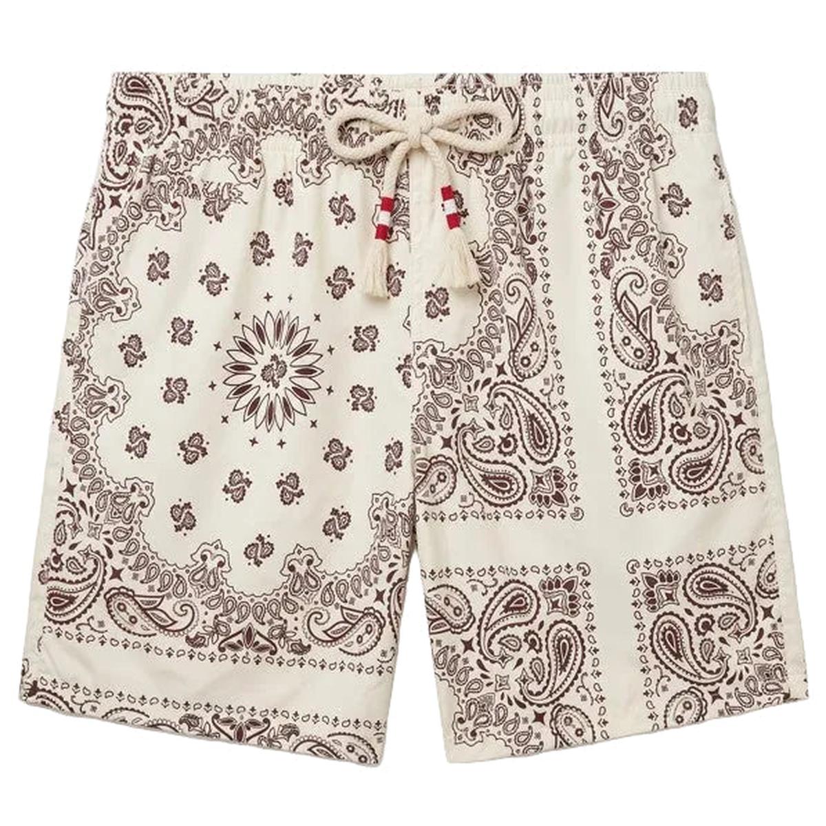 MC2 Saint Barth Caprese Swim Shorts in Ivory Bandana Print