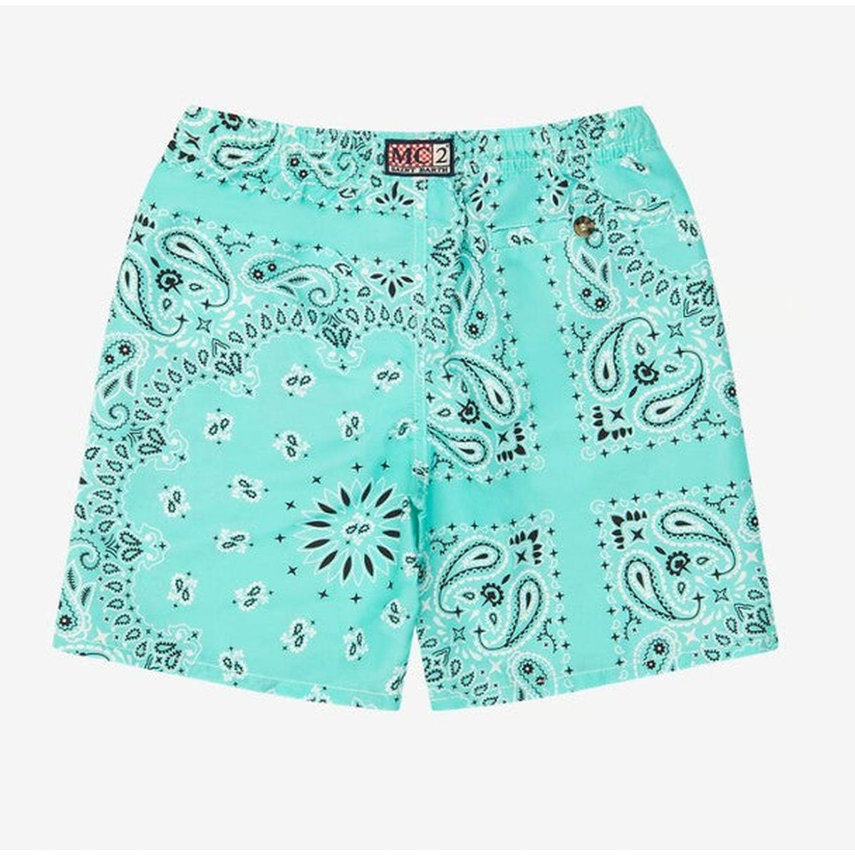 MC2 Saint Barth Caprese Swim Shorts in Tiffany Bandana Print