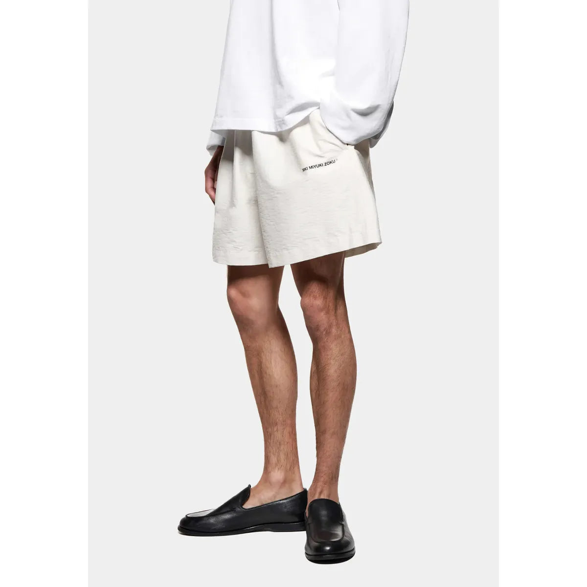 MKI Botanical Print Wide Leg Shorts in Bone