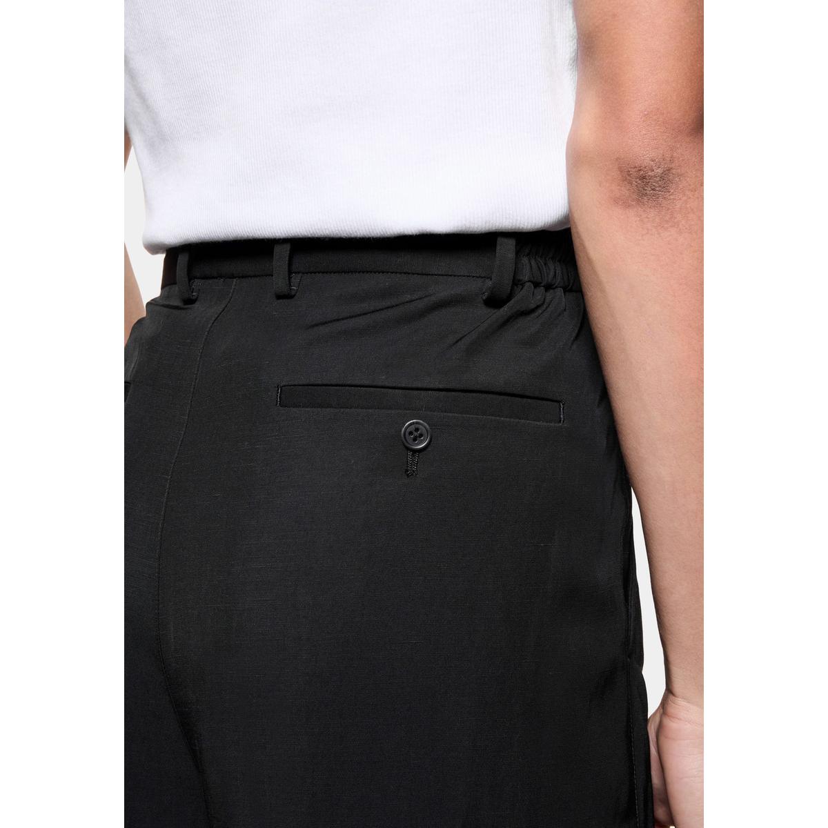 MKI Pleated Suit Pants in Black