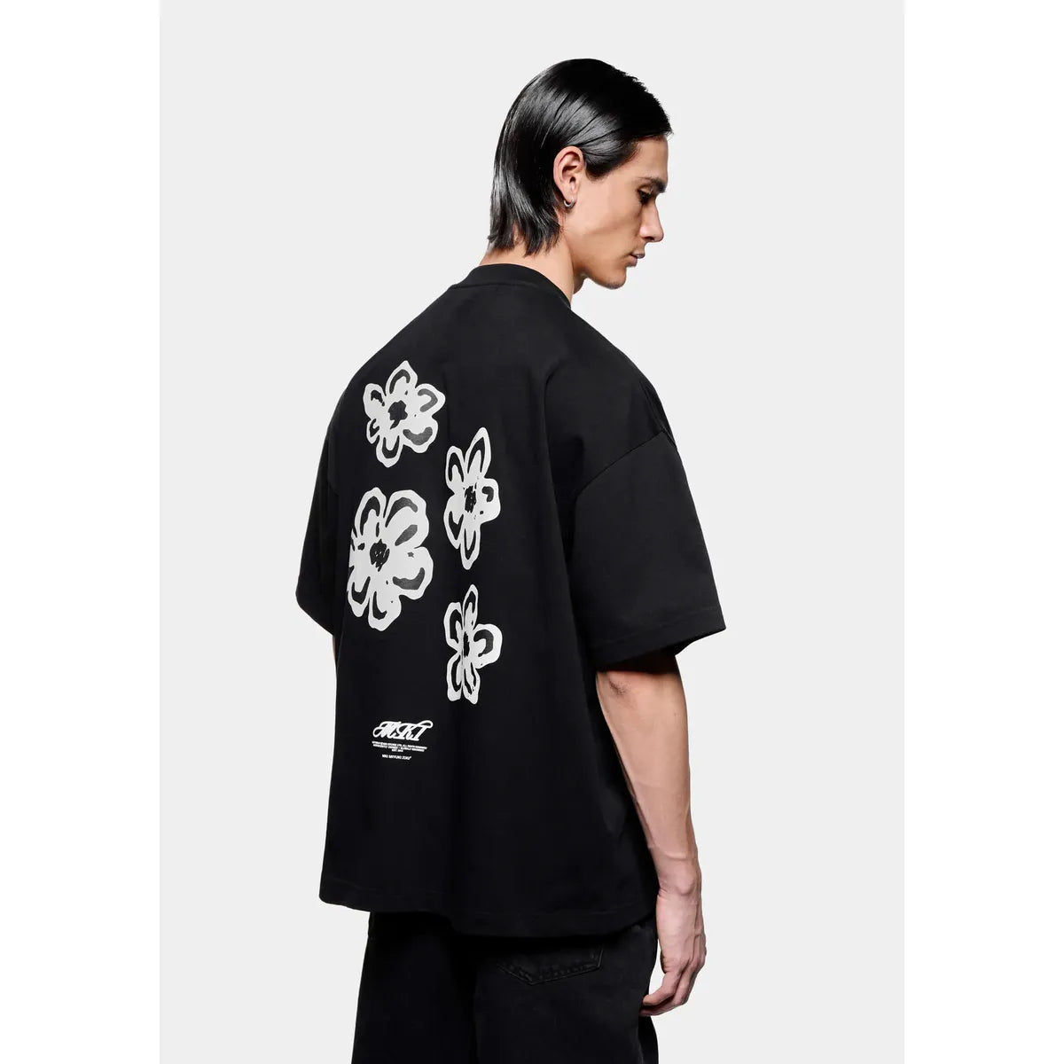 MKI Hibiscus T-Shirt in Black