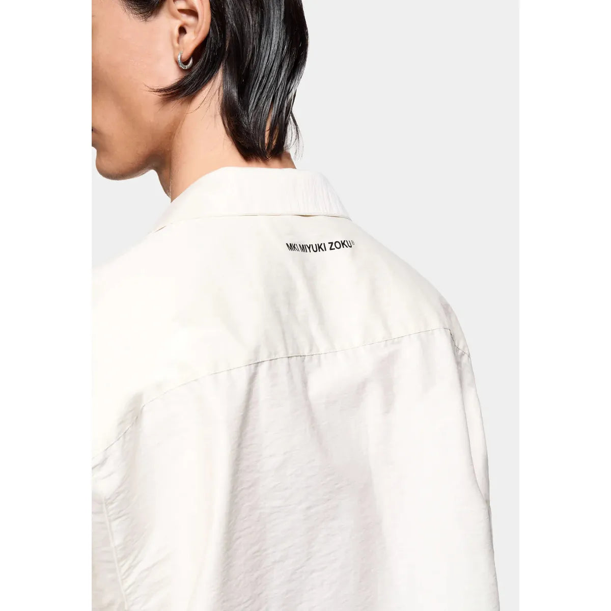 MKI Botanical Print Vacation Shirt in Bone