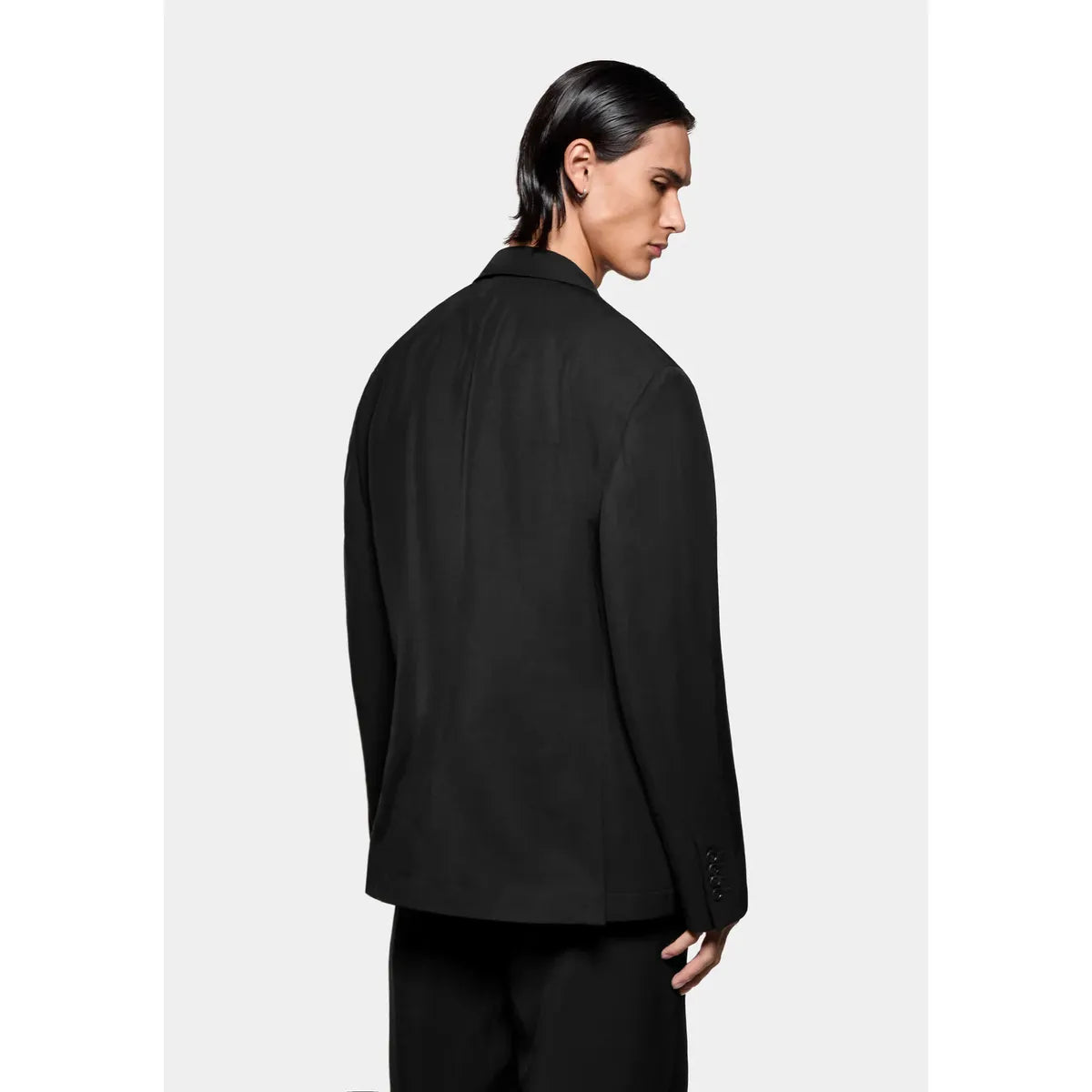MKI Double Breasted Suit Jacket in Black