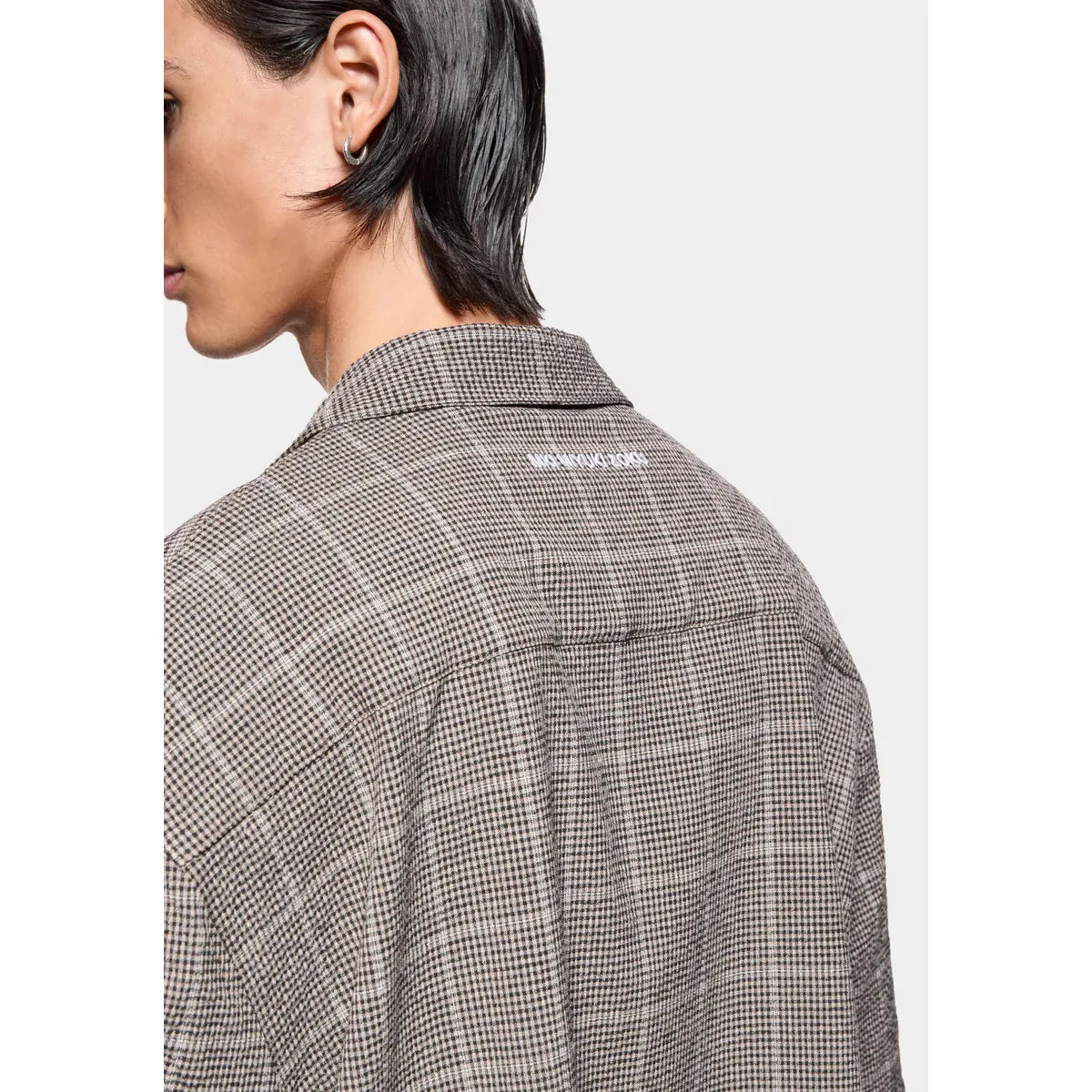 MKI Seersucker Check Vacation Shirt in Brown